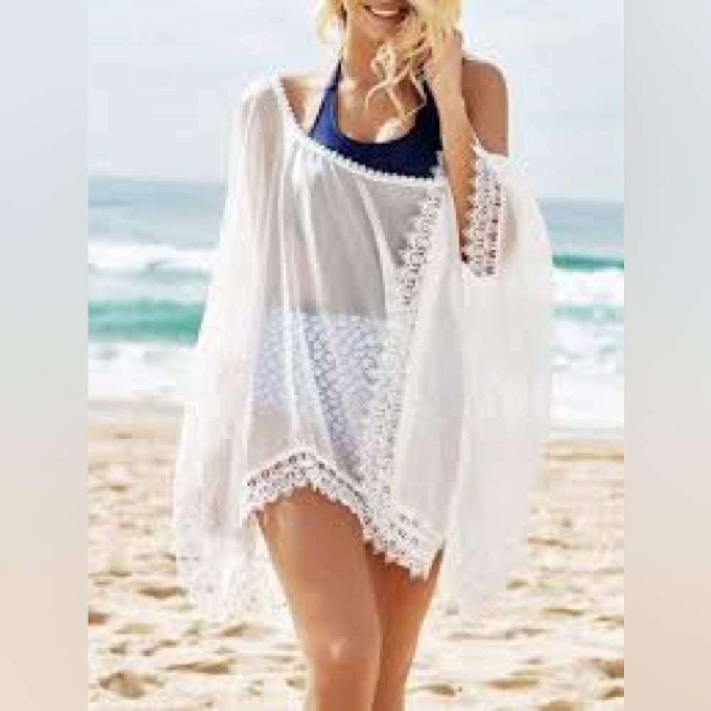 ZANZEA Collection Summer Kaftan Cover Up with Lace Detailiing